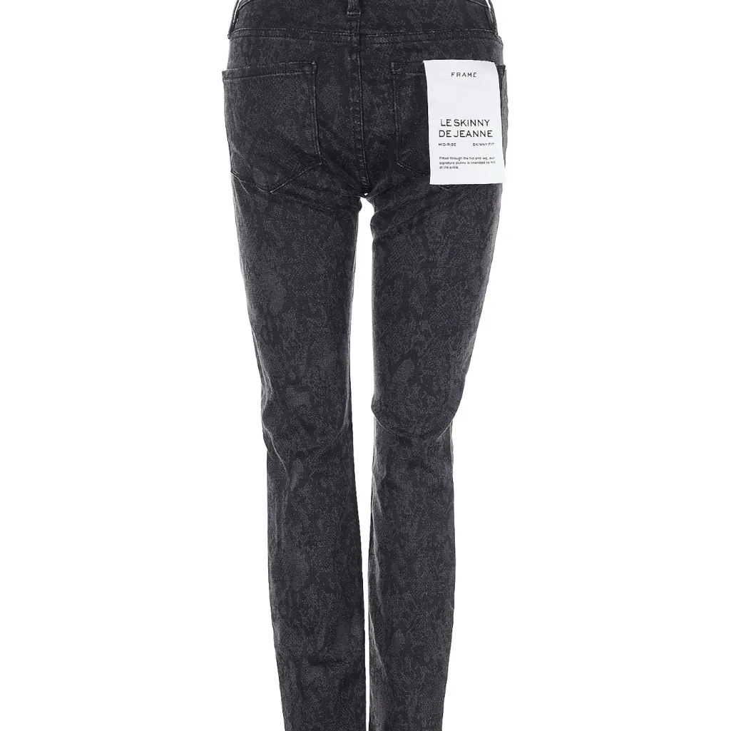 Frame Denim Black Snake Patterned Skinny Jeans NWT - Image 3