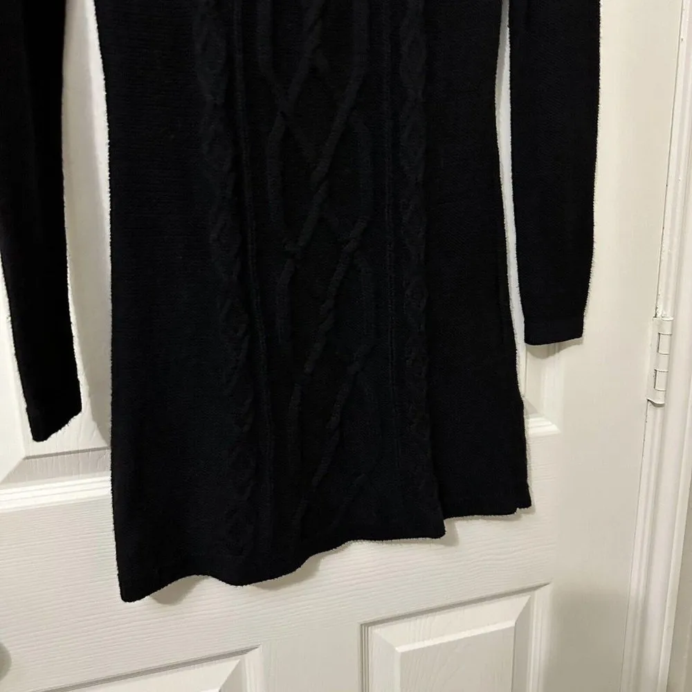 Hollister Dress Black Knit Round Neck Long Sleeve Knitted Dress XS Extra Smal - Image 6