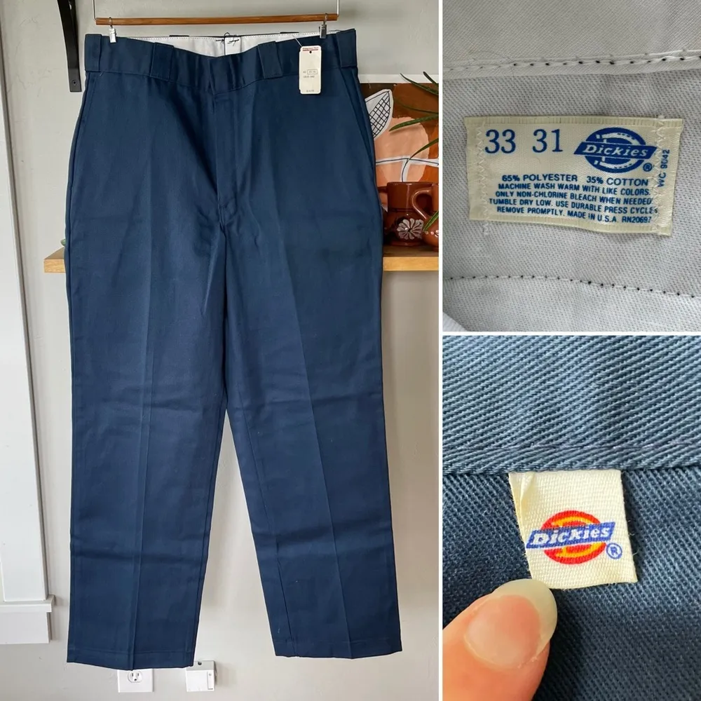 Vintage Dickies Navy Blue Deadstock Workwear Pants Men’s Sz 33 x 31 - Image 4