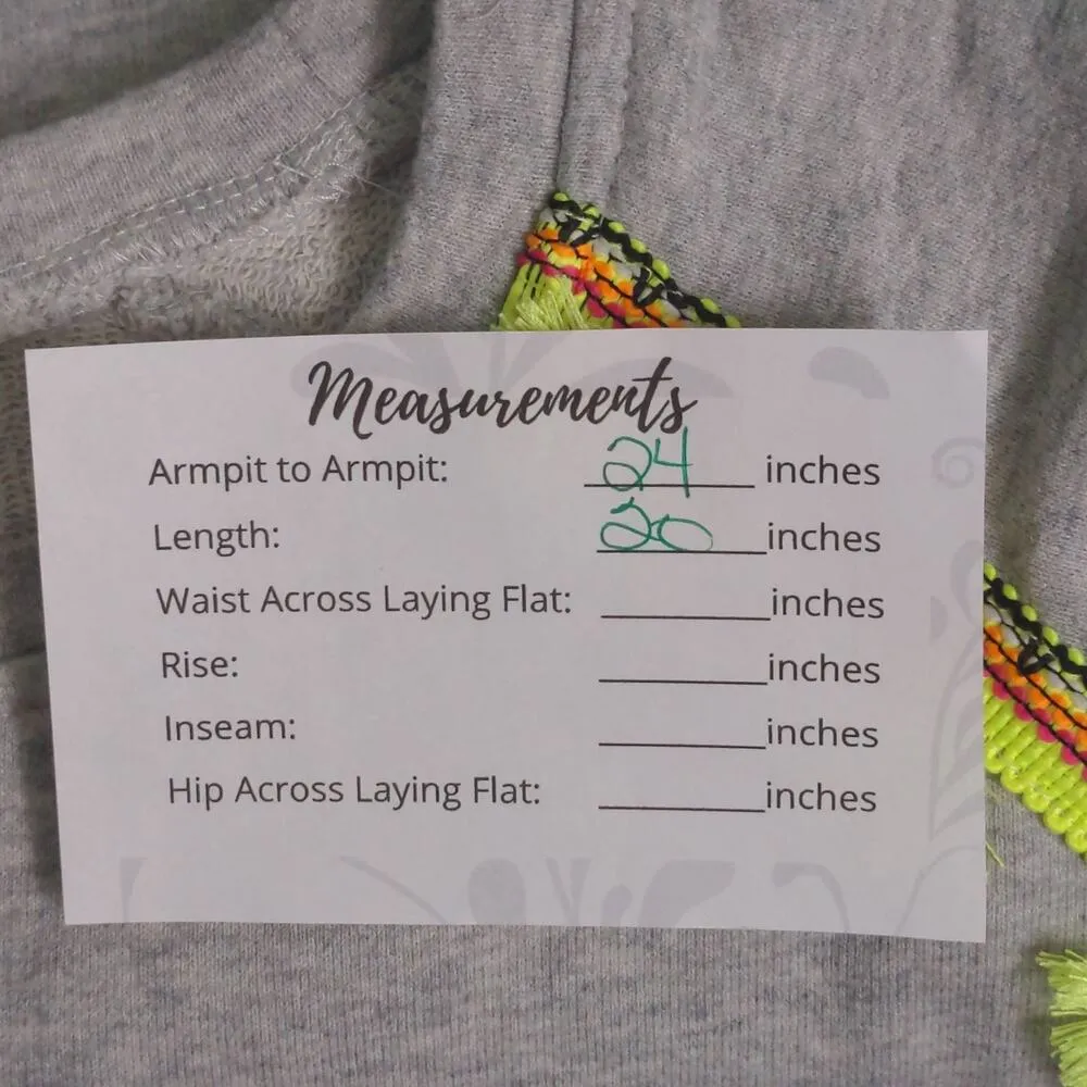 Generation Love Pullover Sweatshirt Women's M Gray Yellow Tassels Trim - Image 6