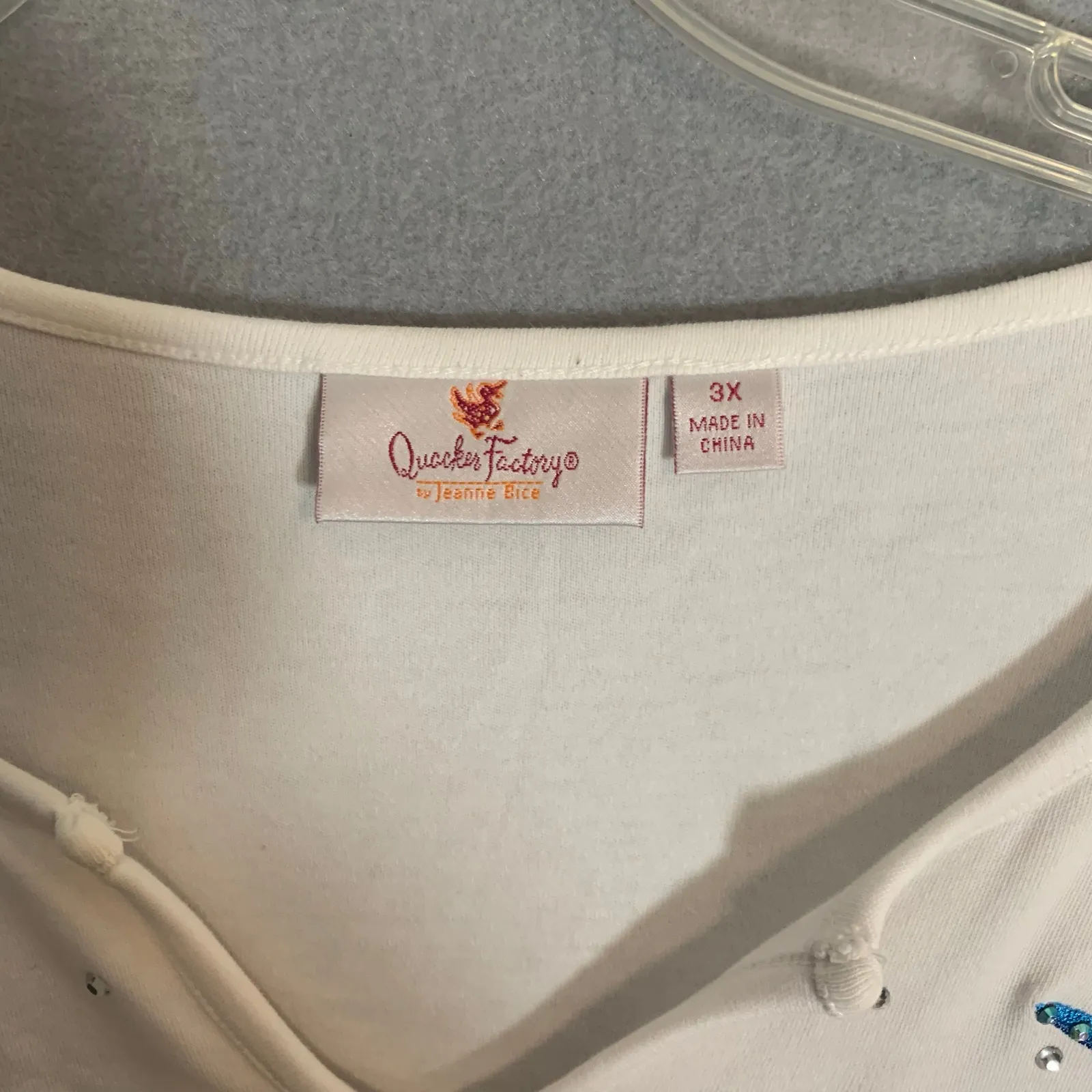 Quacker Factory Sequined Top Ladies Sz 3X Nautical themed - Image 3