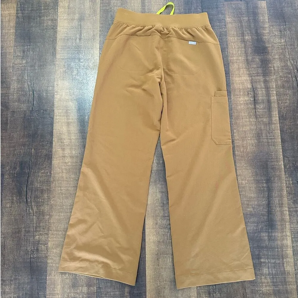 FIGS  Earth High Waisted Isabel Wide Leg Scrub Pants Size Medium - Image 6