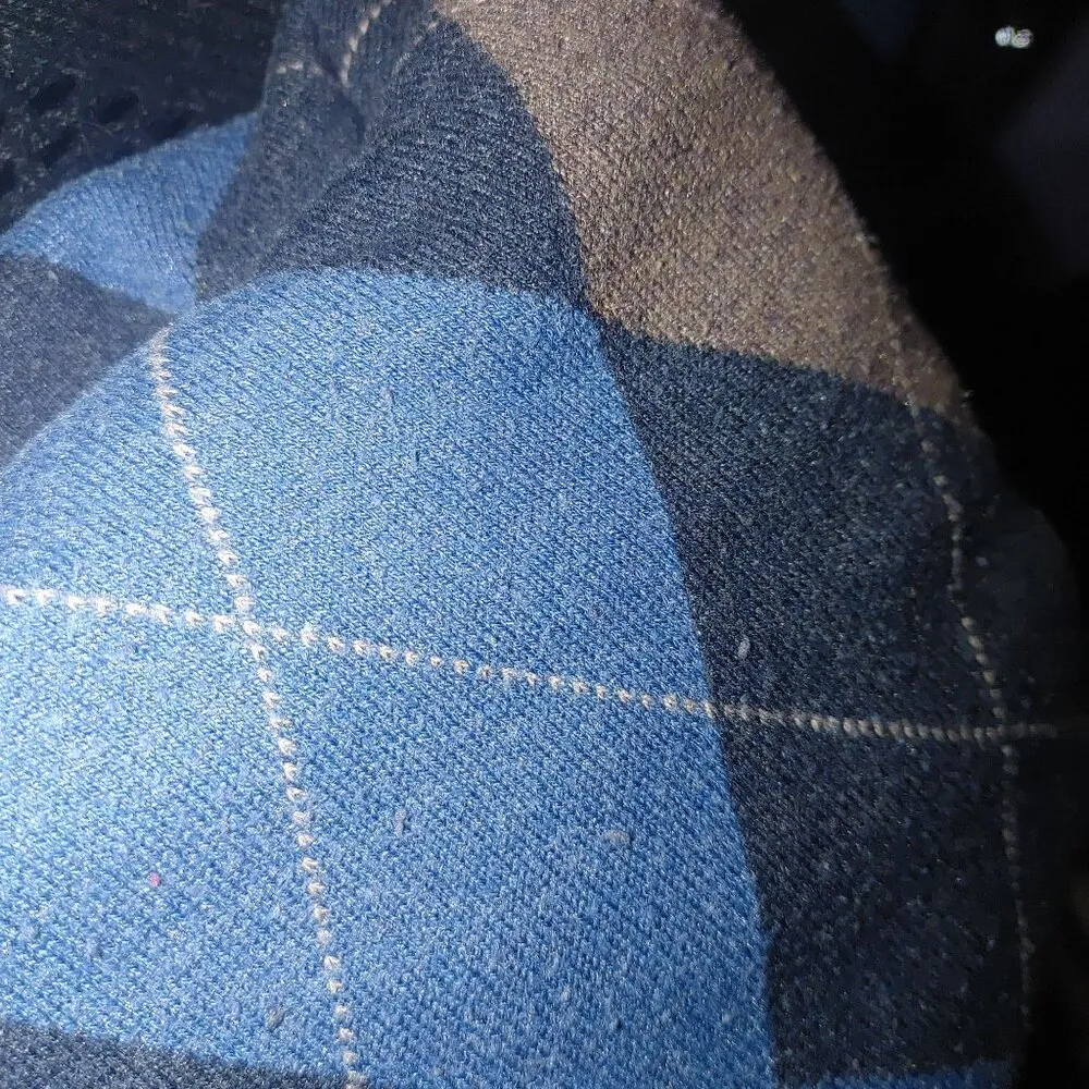 Sweater Long Sleeve 2X Large Croft & Barrow Men Argyle Cotton Nylon Modal Blend - Image 7