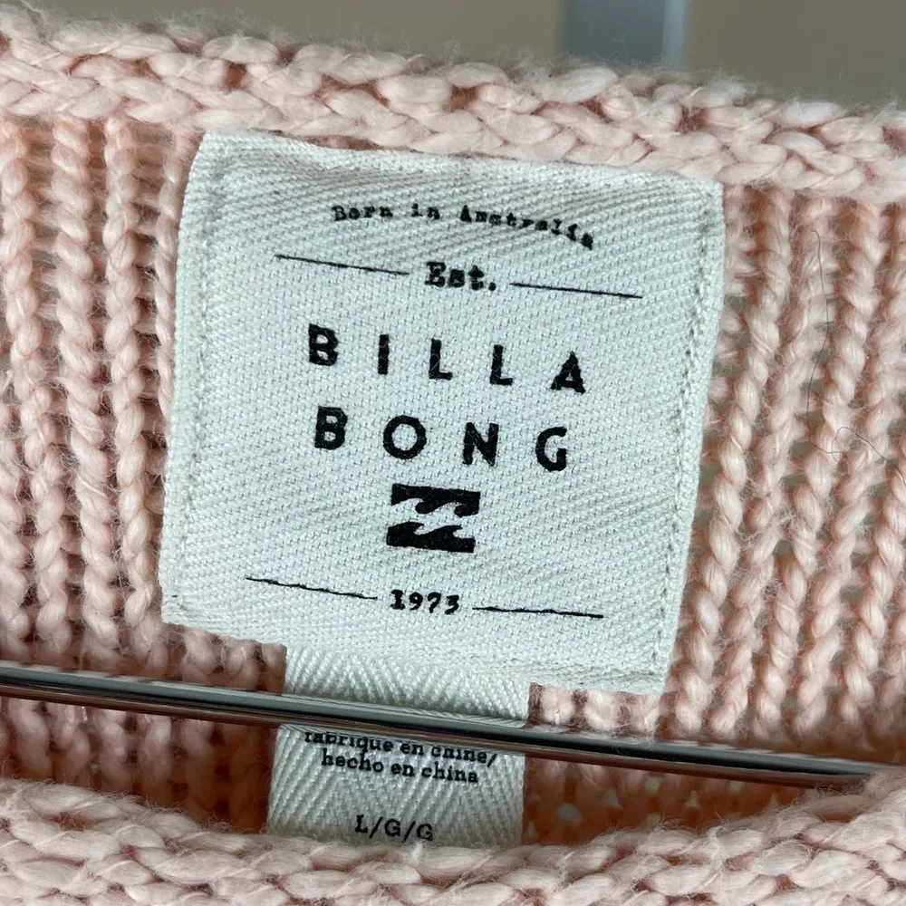 Billabong Size Large Seeing Stripes Sweater Pastel Colorblock Beachy Boho Hippie - Image 8