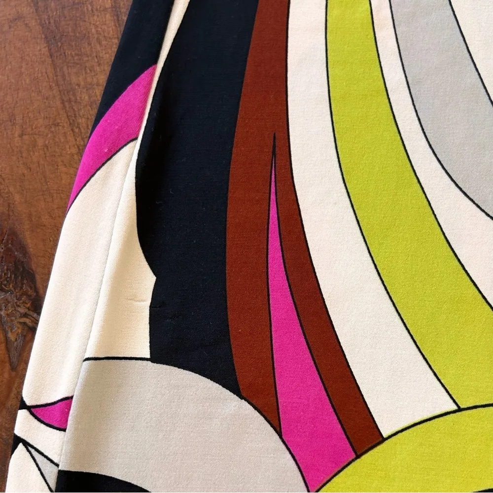 Analili Geometric Print Dress XS | Retro Mod Psychedelic Colorful Shift Dress - Image 5