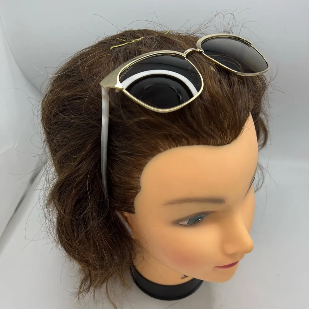 GUCCI Endura Gold 55mm Clubmaster Cat Eye Sunglasses NEW - Image 15