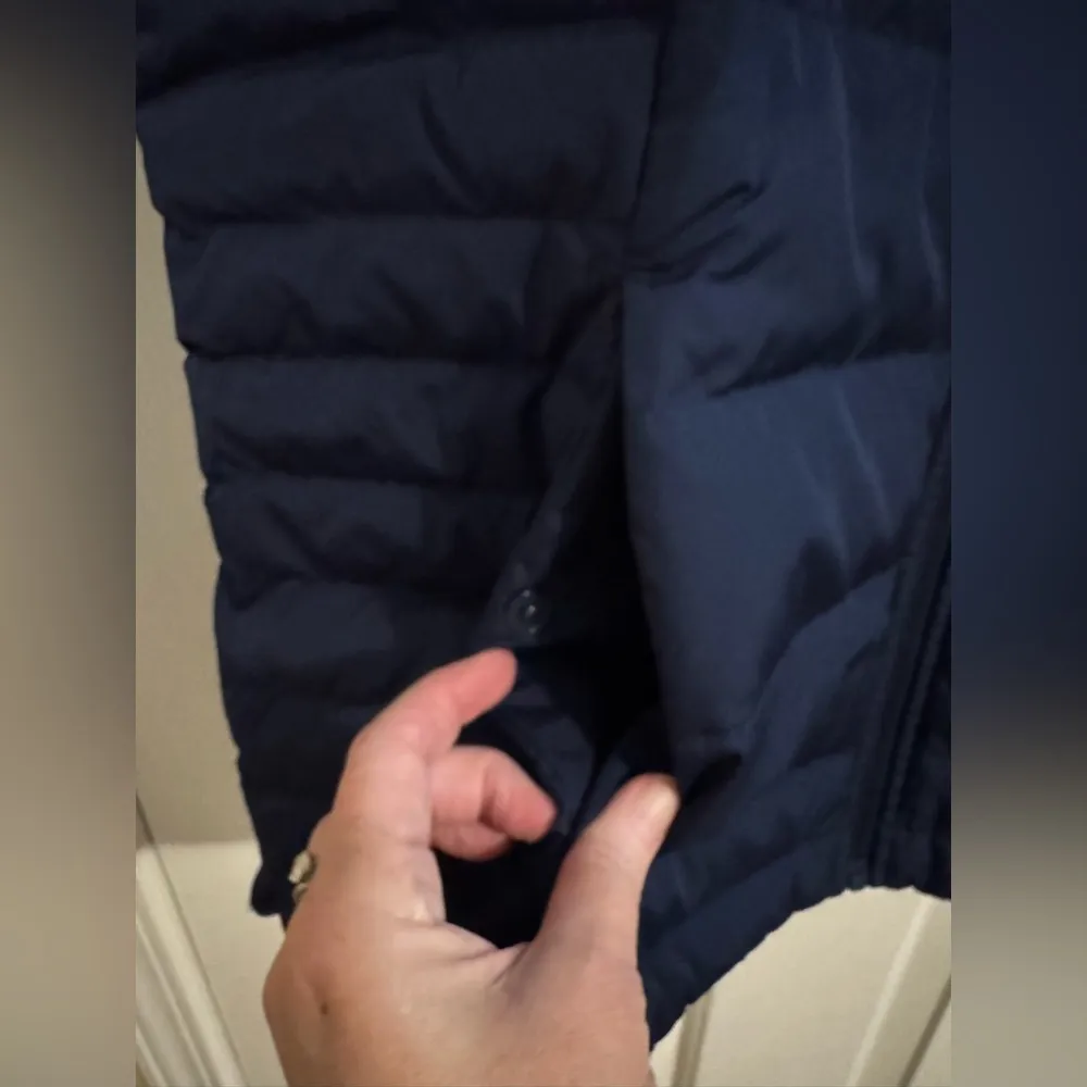 Lands' End New Womens 600 FP Allied Feather Down Navy Blue Vest XL Petite - Image 8