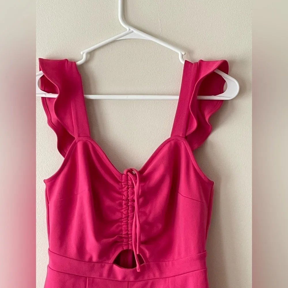 Bar Ill Womens Ruched Sleeve Front Flutter Romper Size 4 - Image 3