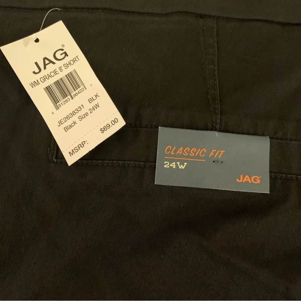 Black Gracie Classic Fit Pull On 8” Shorts Size 24W - Image 6