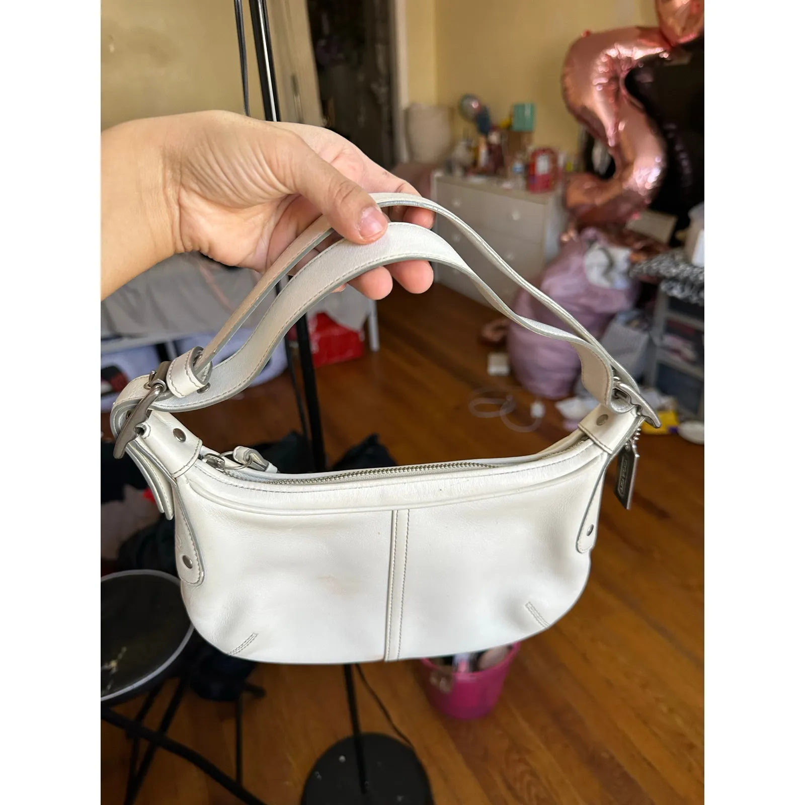 Coach Soho Mini Hobo Leather Shoulder Bag Y2K Adjustable straps - Image 10