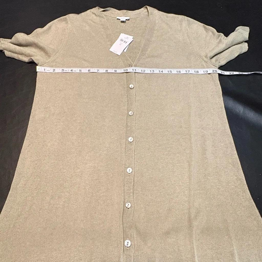 J. Jill Linen Blend Button Front Sweater Dress Size M Sage Green NWT Size M - Image 8