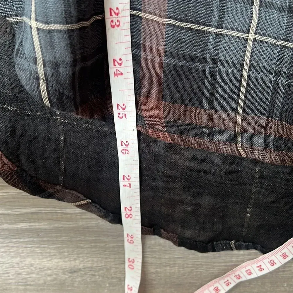 Finley plaid cotton long sleeve button down shirt Black Size M - Image 11