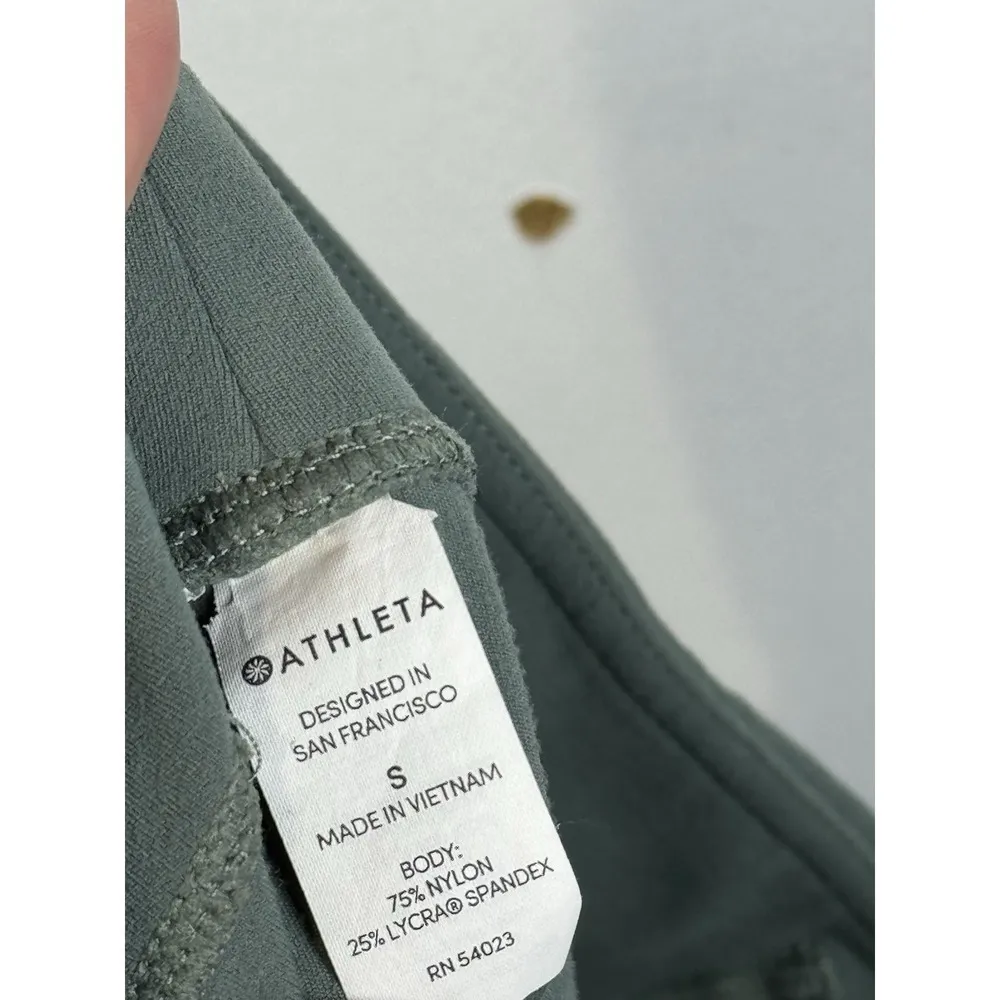 Athleta‎ High Rise Elation 7/8 Tight Leggings Green Activewear Womens Size S - Image 7