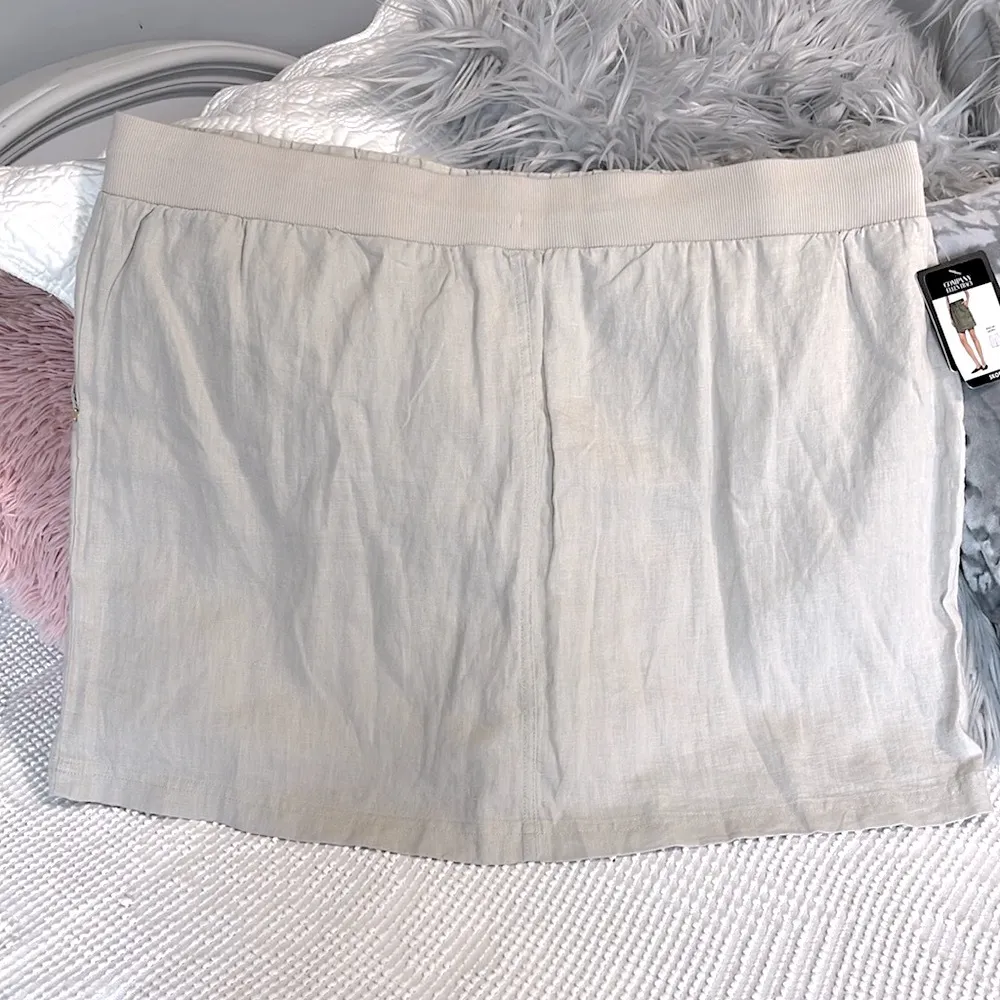 Linen Skort Sandstone Beige Size XXL - Image 7
