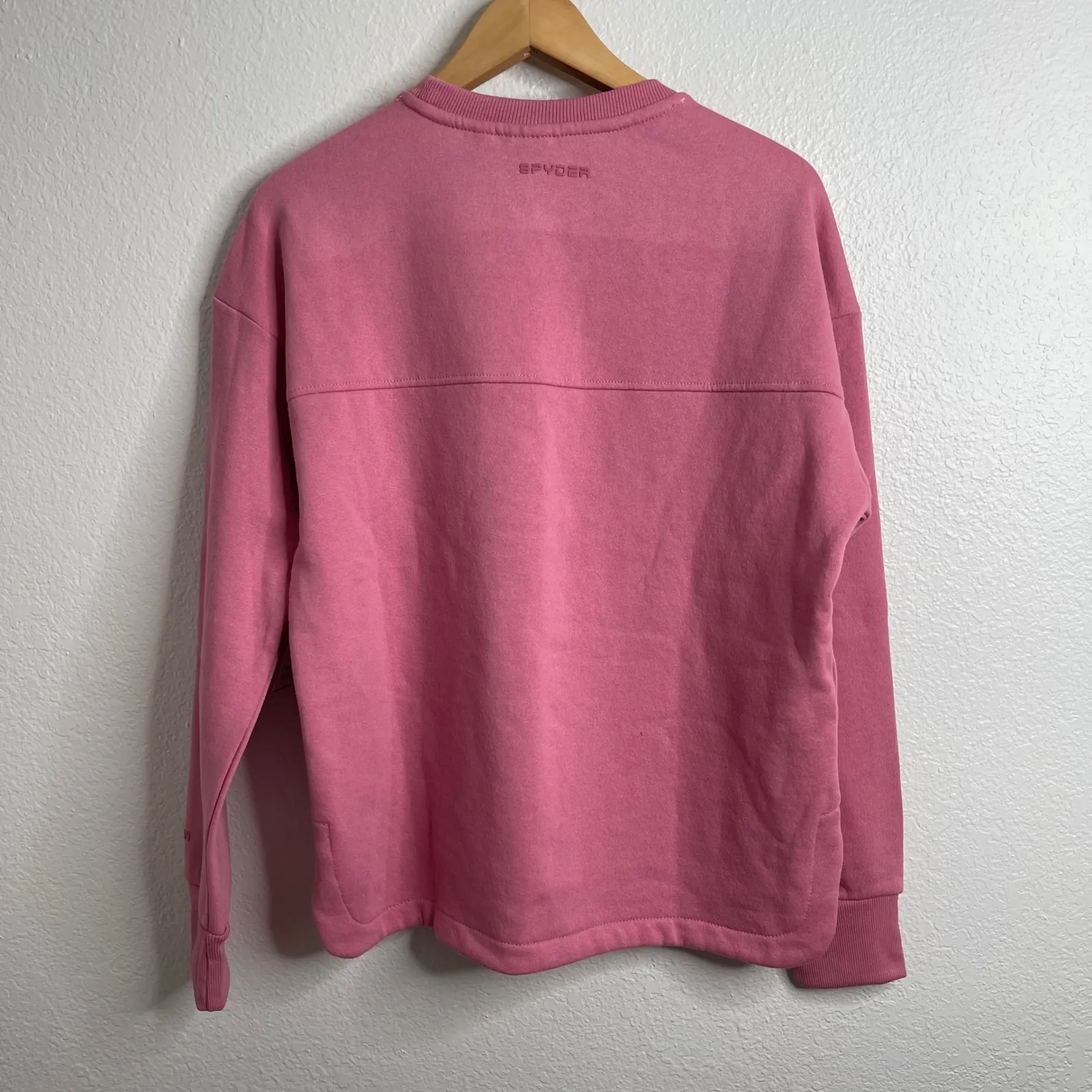 Spyder Women's Dusty Pink Fleece Pullover Sweatshirt Size Medium - Image 5