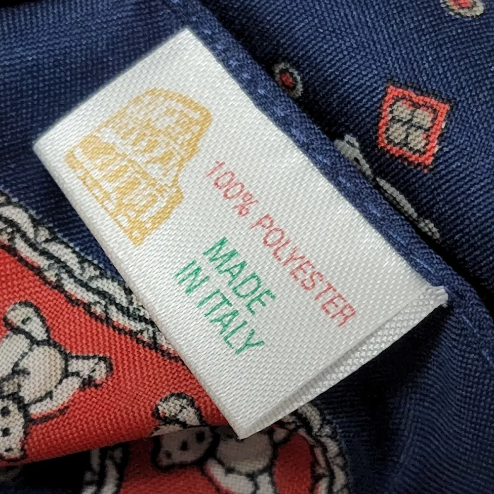 Vintage Navy Teddy Bear Large Square Scarf - Image 61