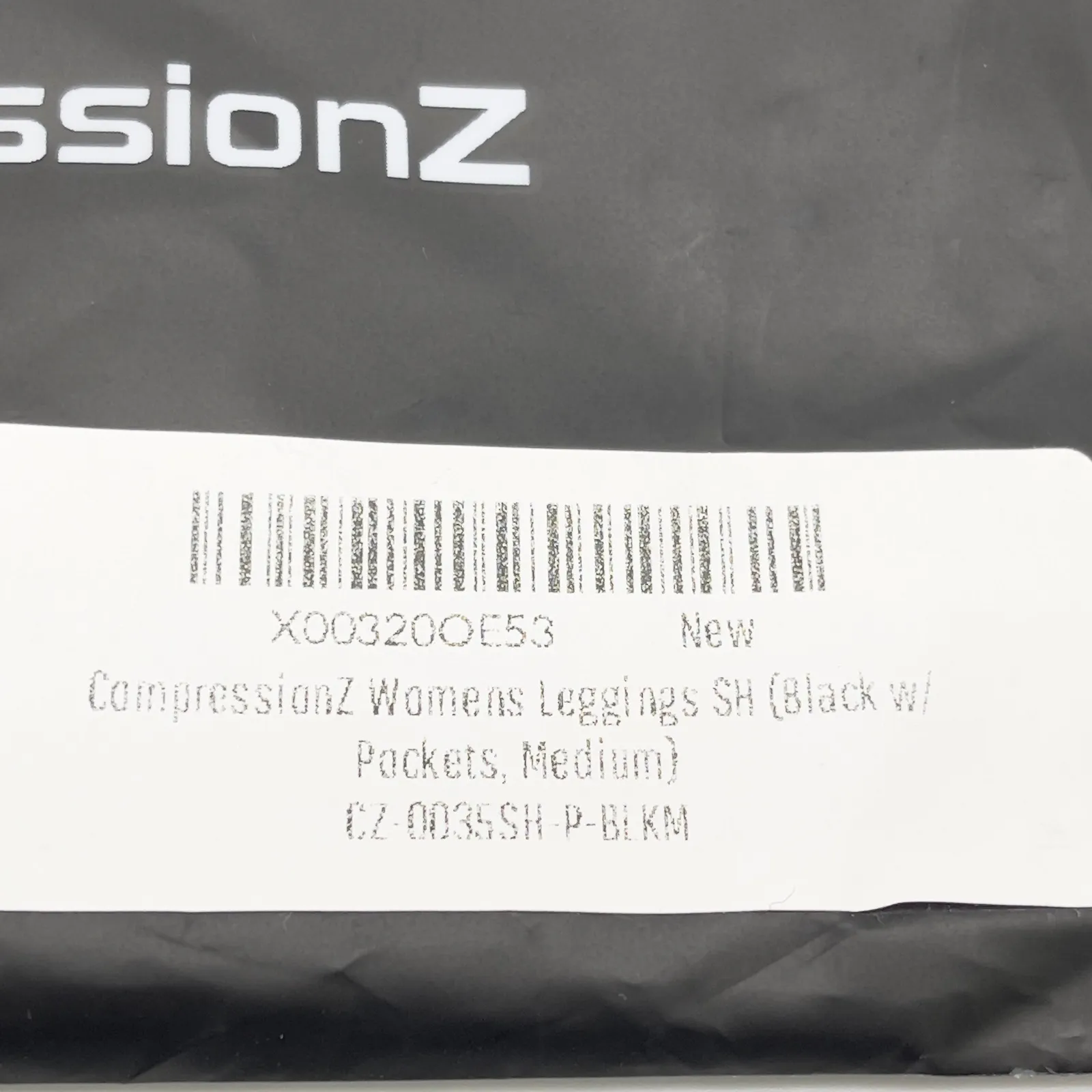 CompressionZ Womens Workout Leggings Medium Compression Training Gym Active Black - Image 8
