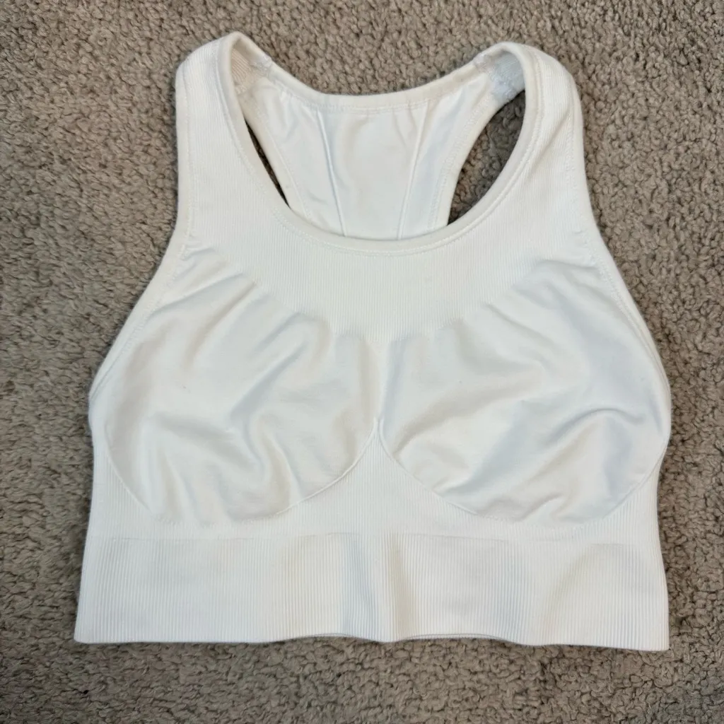 Sweaty Betty Stamina Seamless Racerback Sports Bra White XS - Image 3