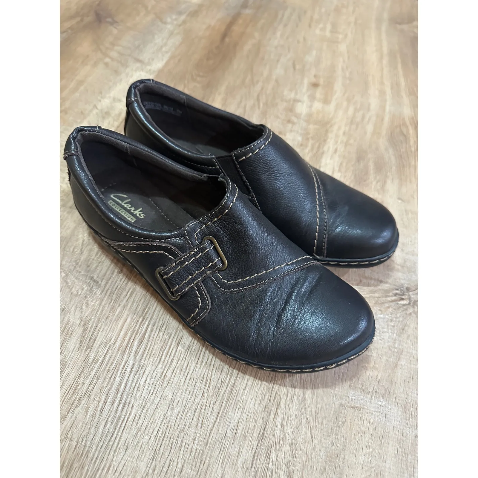 CLARKS | Women's Leather‎ Slip On Casual Comfort Loafers - Image 5