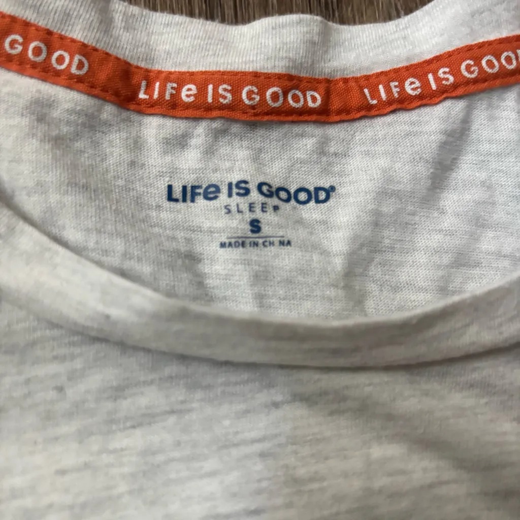 Life Is Good Halloween Dogs Sleep Tee – Small – Cute Dog Print Pajama Top - Image 3