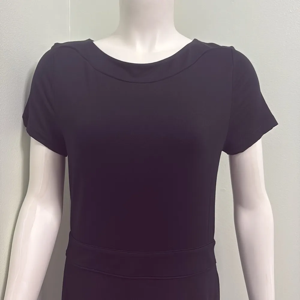 Boden Portia Jersey Dress Black Scoopneck Short Sleeve Size 8 - Image 3