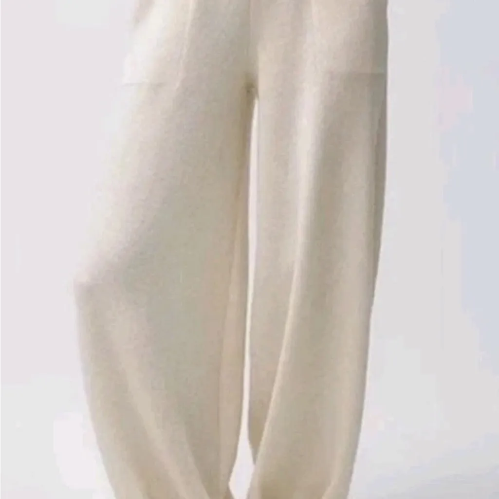 Free People Beach Freya Knit Pants Balloon Tapered Wide Leg Pant Linen Blend XS - Image 3