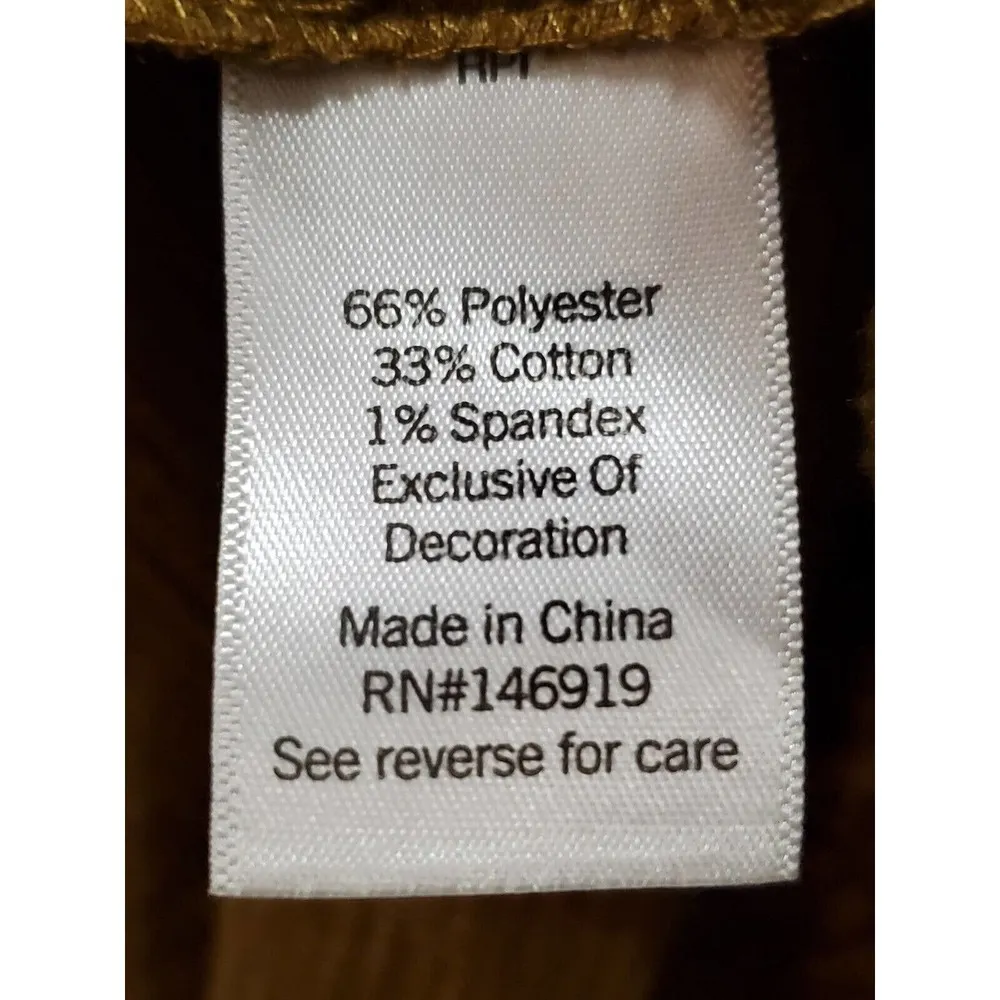 Nine West Alderwood Brown Polyester Blend V-Neck Short Sleeve Casual Romper 2XL - Image 10