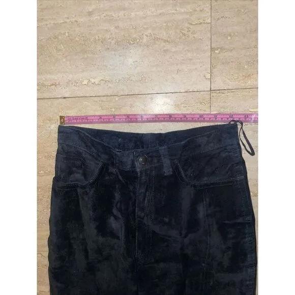 Indygo‎ Neiman Marcus Exclusive Size 4 Black Suede Leather Pants - Image 6