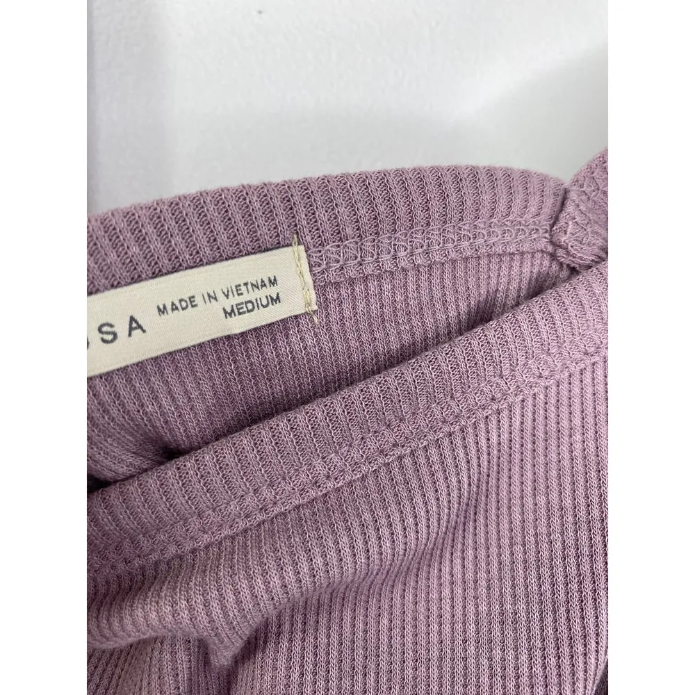 Active USA Purple Ribbed Tank Top Pencil Skirt Set Women's Size Medium M - Image 6