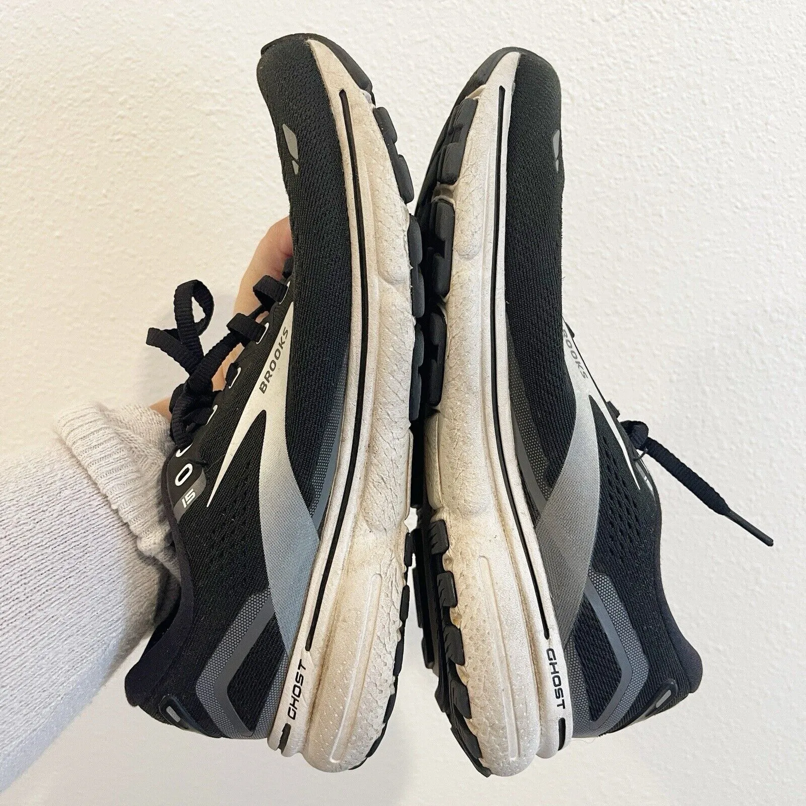 Brooks Sneakers Women 8.5 Black Ghost 15 Running Cushioned Comfort Walking - Image 10