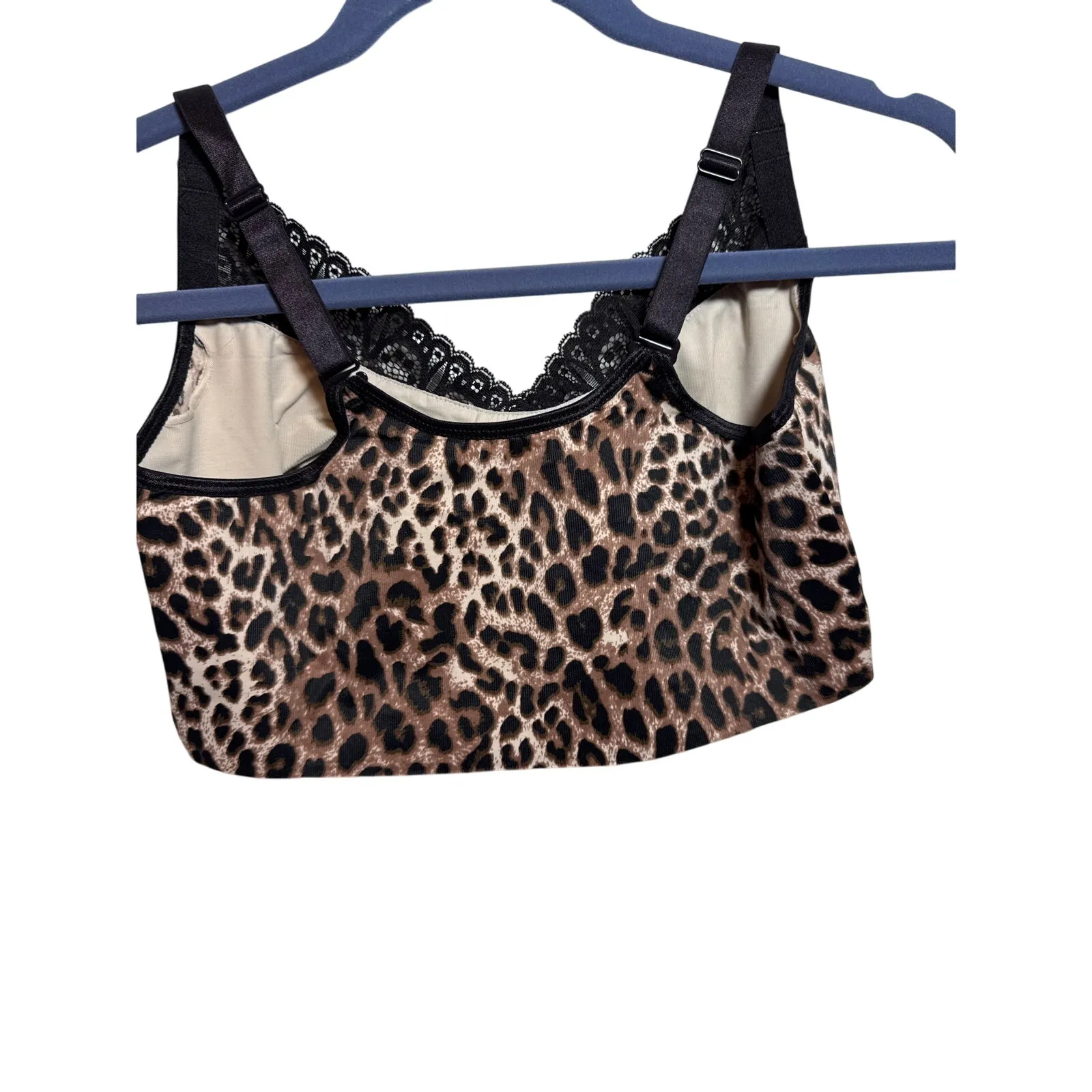 Brand New Ruby Ribbon Women's Size 34 Restyle Demi Bra Leopard Print Tan - Image 3