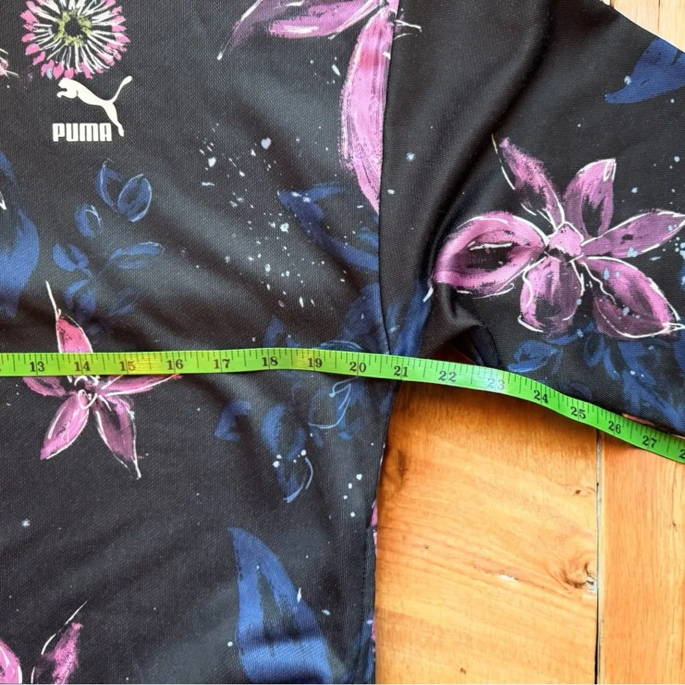 PUMA Women’s Archive Floral Logo Print Mini Shirt Dress - XS - Image 10