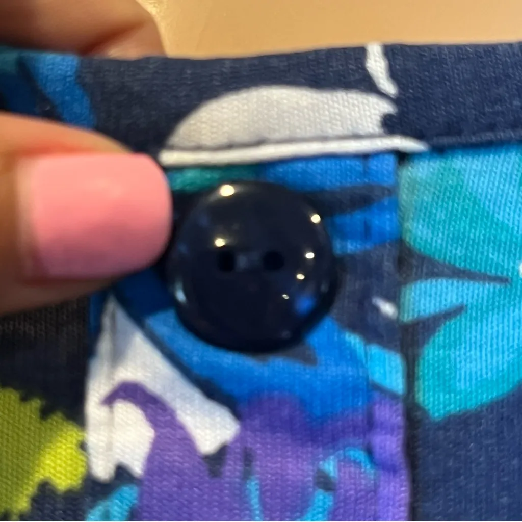 Woman Within Floral Maxi pintucked sleeveless Dress L 18-20 Blue poppy blossom - Image 5