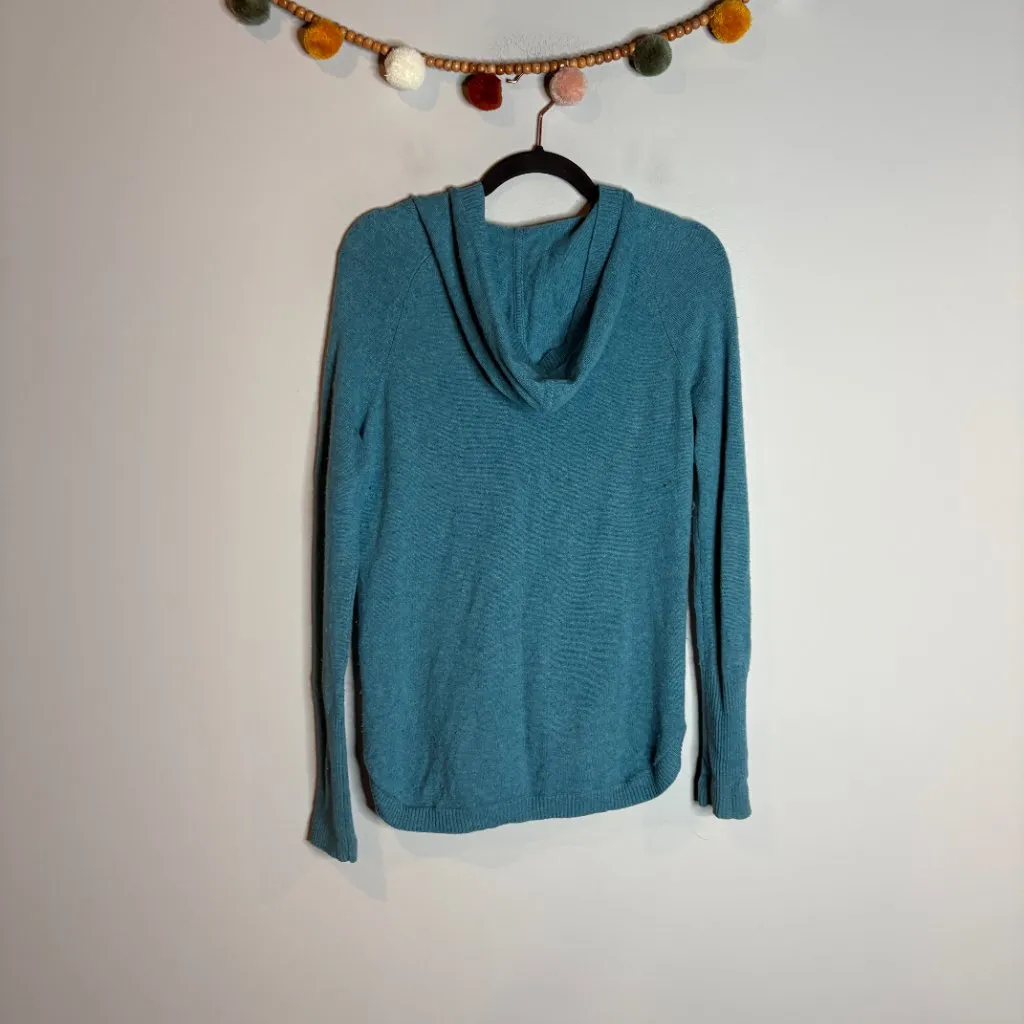 Max Studio blue teal cashmere zip up sweater - Image 4