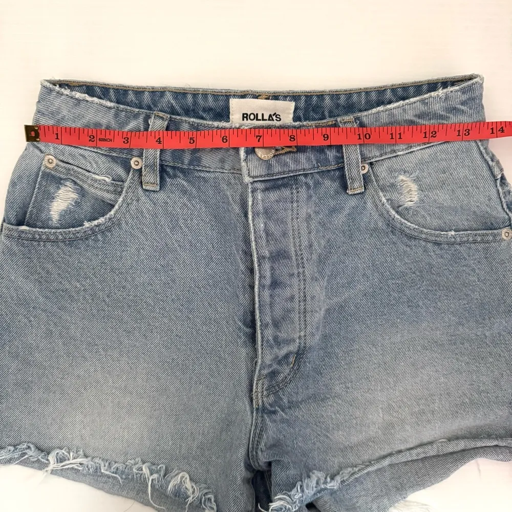 ROLLA'S Original Short High Rise Cutt off Size 26 Blue - Image 9