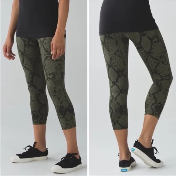 Lululemon Wunder Under Ziggy Snake Crop Leggings 2 - Image 2