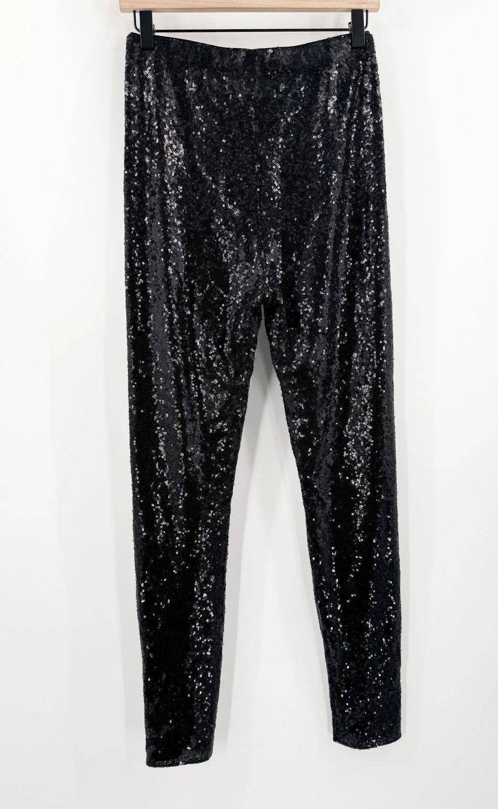 WAYF Leggings Size Small NWOT Black Sequin High Waisted NEW Holiday Cocktail - Image 16