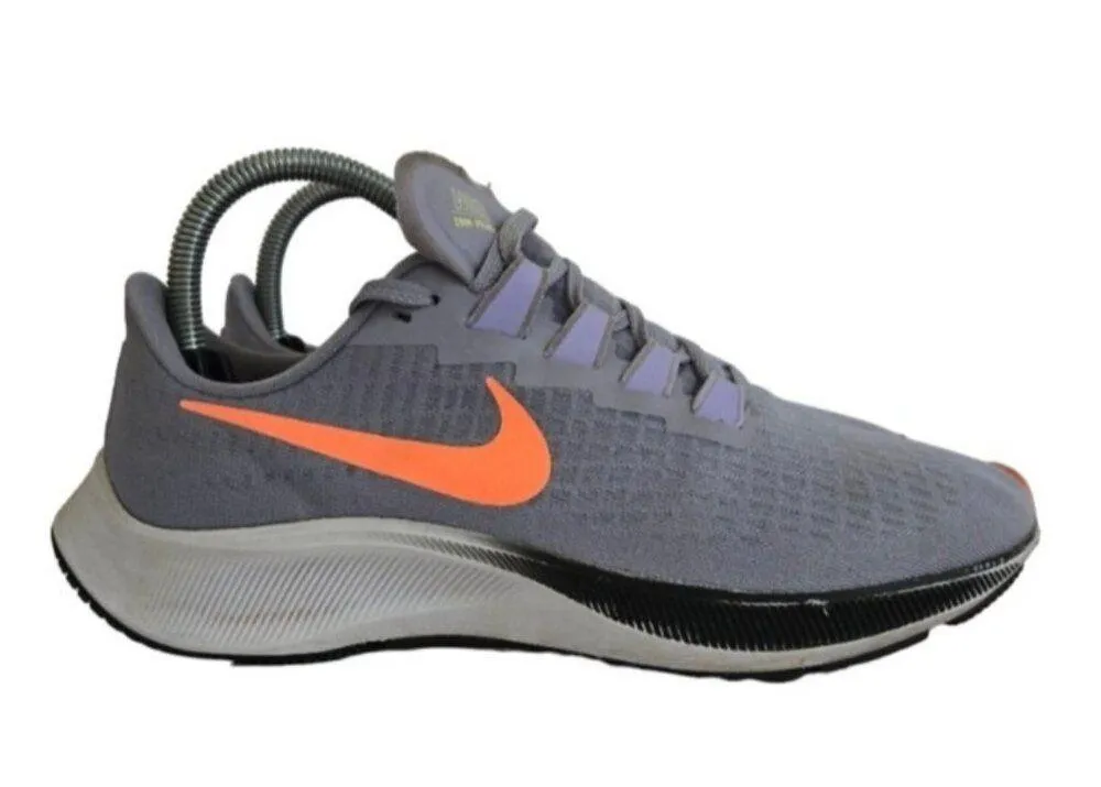 Nike Zoom Pegasus 37 Running Shoes Gray Orange Sneakers BQ9647-500 US 8 EU 39 - Image 2