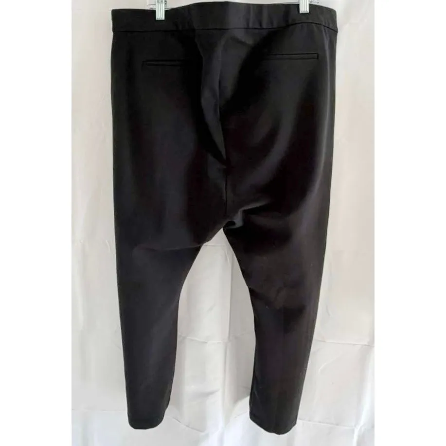 NWT J. Crew Factory Crop Kick Flare Pants Ponte Stretch Black Style BY574 sz. 24 - Image 4