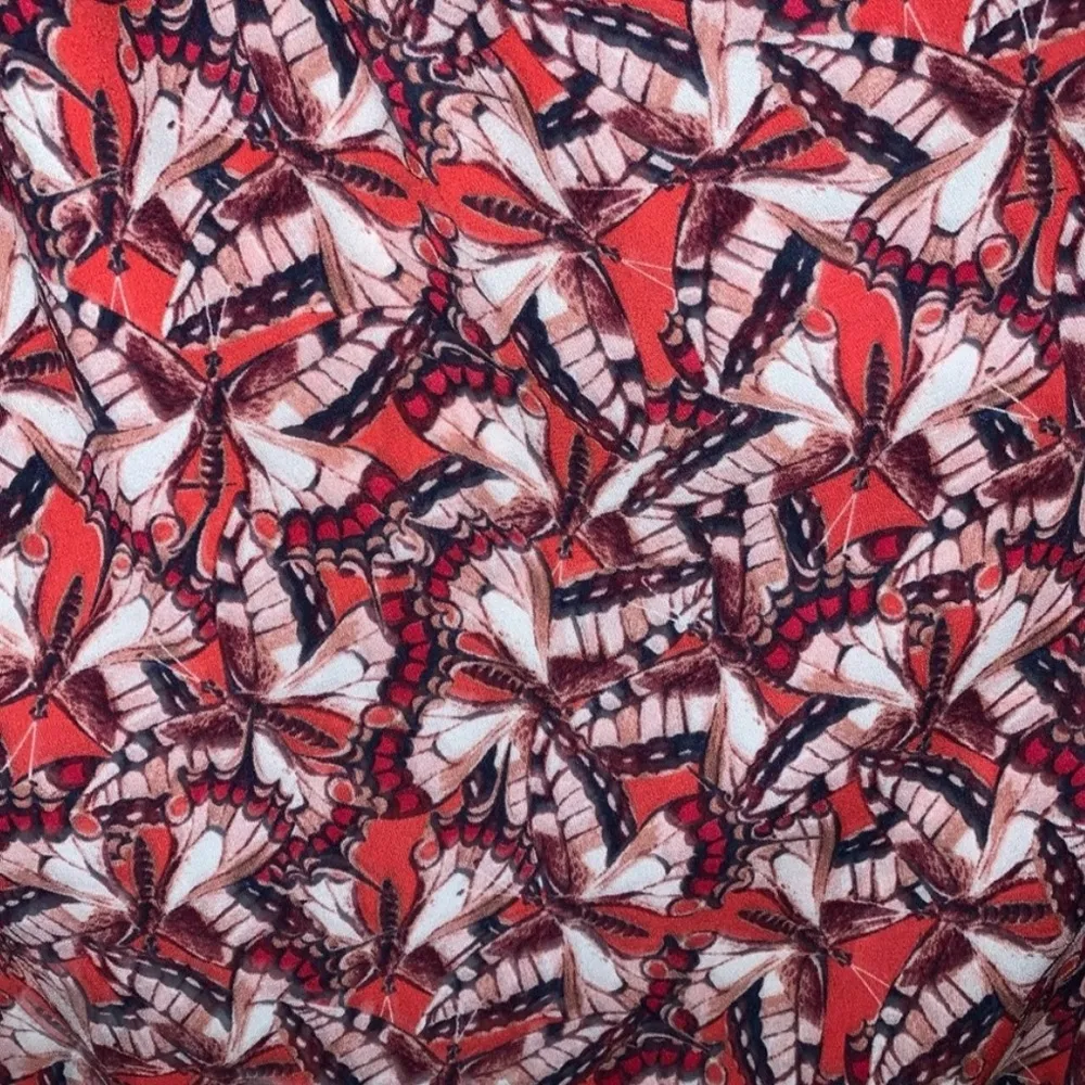 Happy X Nature NWOT Phoenix Butterflies Print Tiered Sleeved Maxi Dress. - Image 9