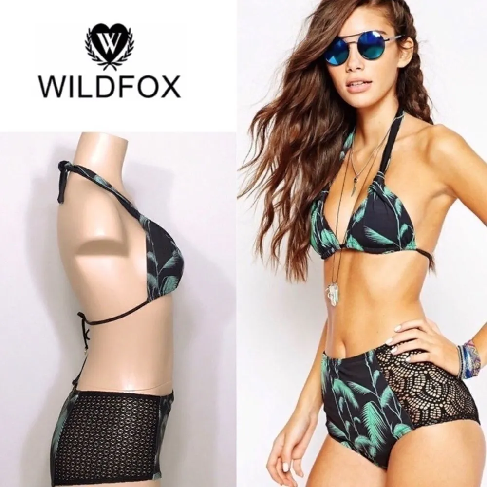New. WILDFOX high waisted crochet bamboo bikini. Small - Image 2