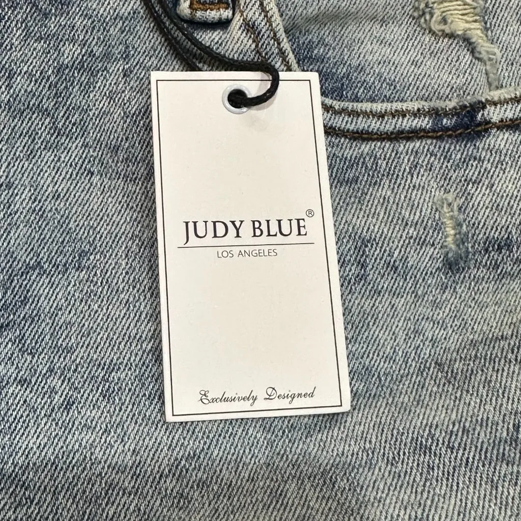 Judy Blue Boyfriend Mineral Wash Cut‎ Off Distressed Denim Jean Shorts 1XL NWT - Image 8
