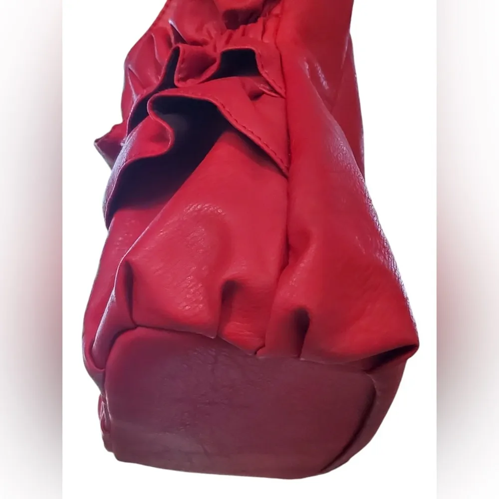 Nwot Red Purse w/ Ruffle detail - Image 10