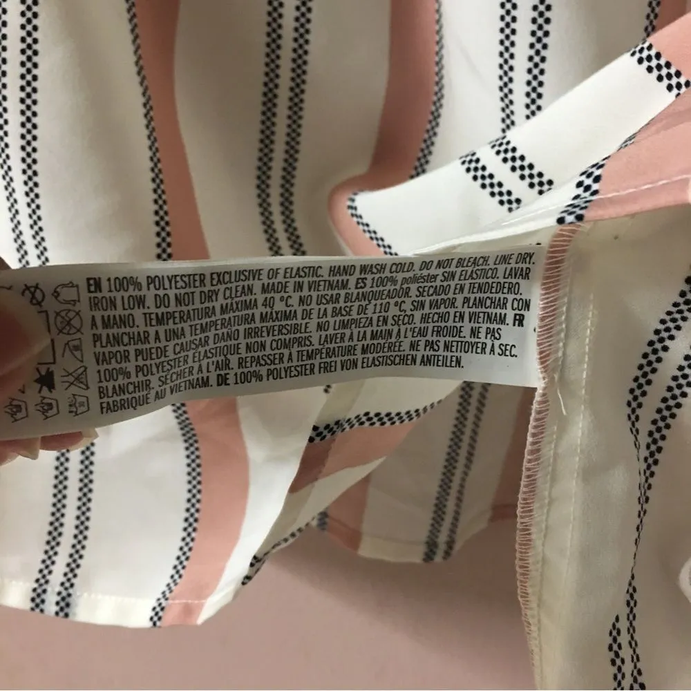 Forever 21 Cream Striped Off-the-Shoulder Crop Top Size S NWT - Image 3