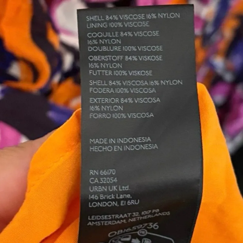 Anthropologie Orange Pink Floral Puff Sleeve Midi Dress Size XS - Image 8