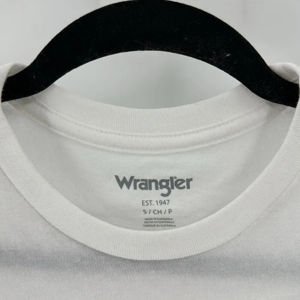 WRANGLER SUNSET CACTUS LOGO GRAPHIC TEE western jaripeo cowgirl size S - Image 3