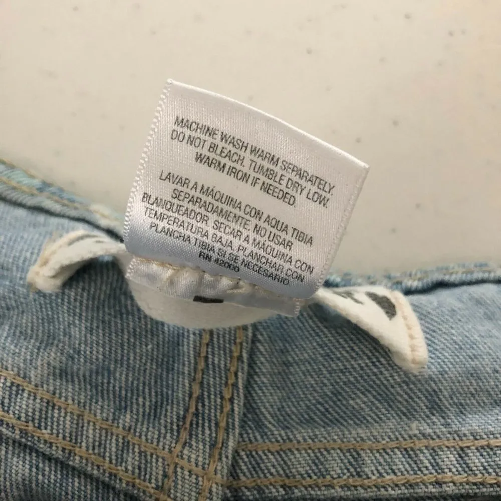 Joe Boxer Womens Jeans Vintage Y2K Flare Floral Distressed Light Wash Size 7 - Image 4