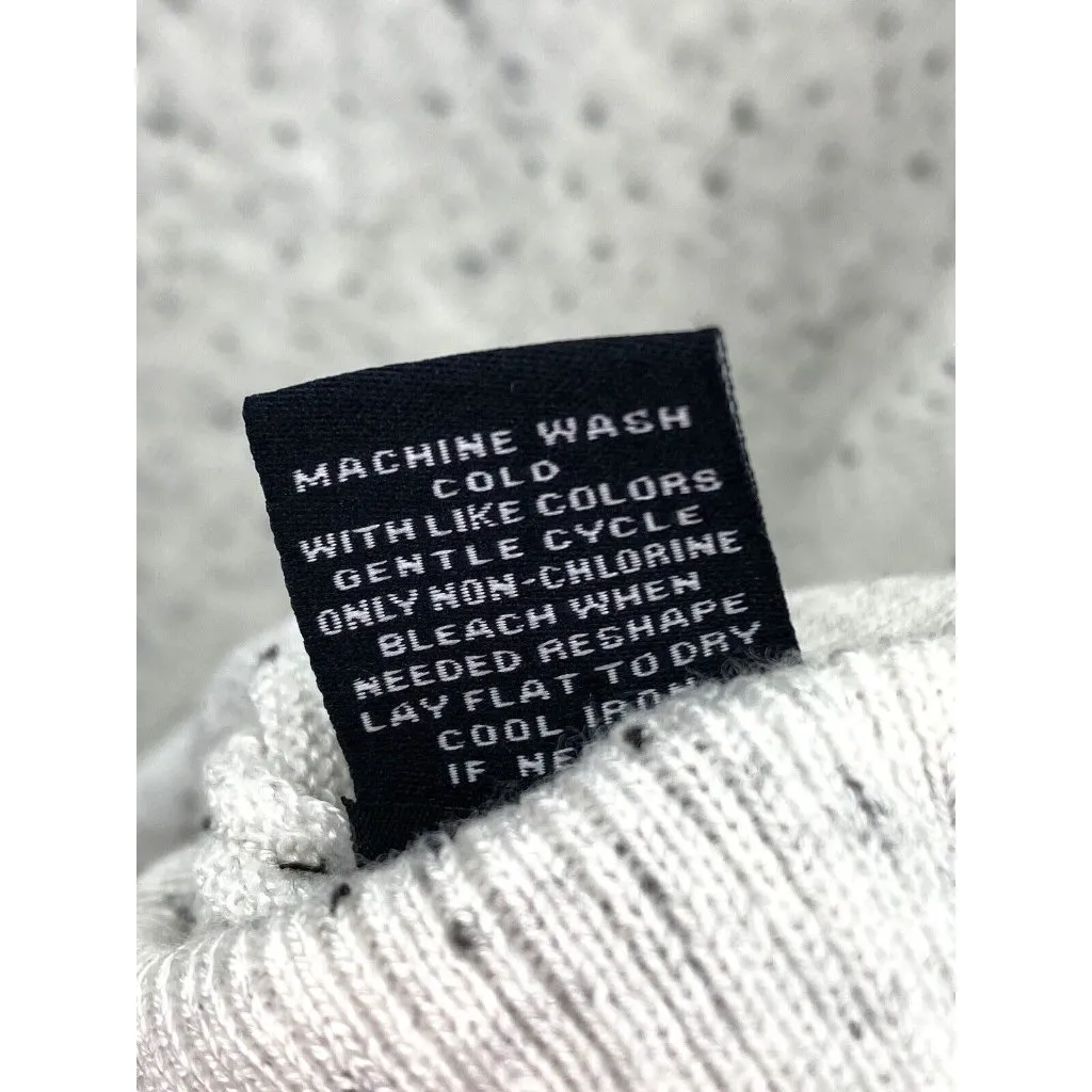 Verve Ami  L White Black Speckled Light Weight Knit Asymmetric‎ Pullover Sweater - Image 6