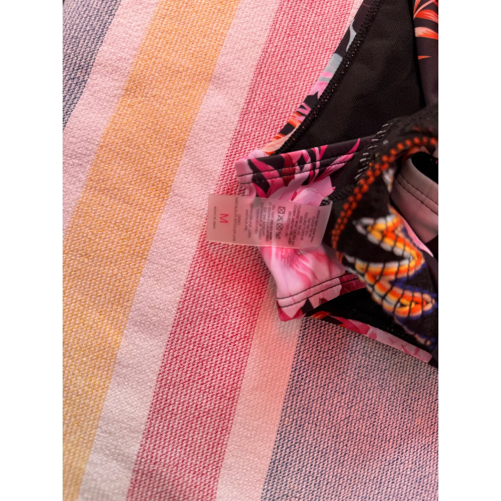 NWT, Women, High Waist Bikini Set, Black and Floral, Sz M Size M - Image 8