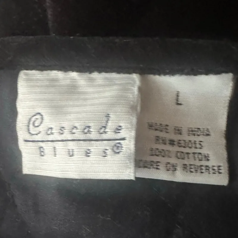 Cascade Blues Black Quilted Vest Women’s Casual Outerwear Size L - Image 6